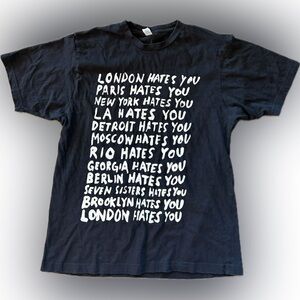 The Kills Hates You Tour Concert Anvil Black Graphic Tee